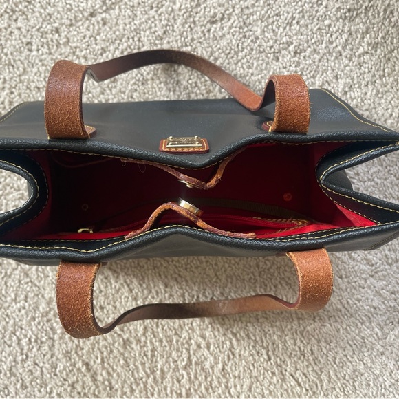 Dooney & Bourke Black and Brown Satchel Purse - Picture 7 of 9